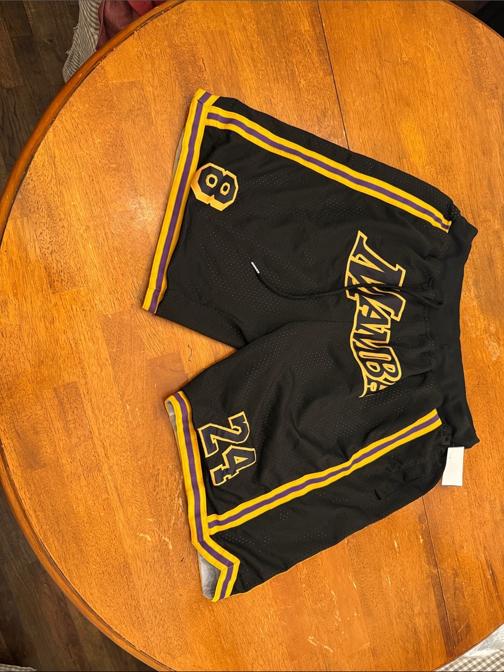 Black and Yellow Athletic Basketball Shorts with Numbered Panels xxl